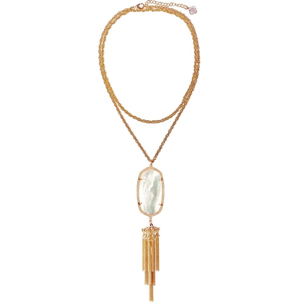 Kendra Scott Rayne Rose Gold Necklace in Ivory Pearl